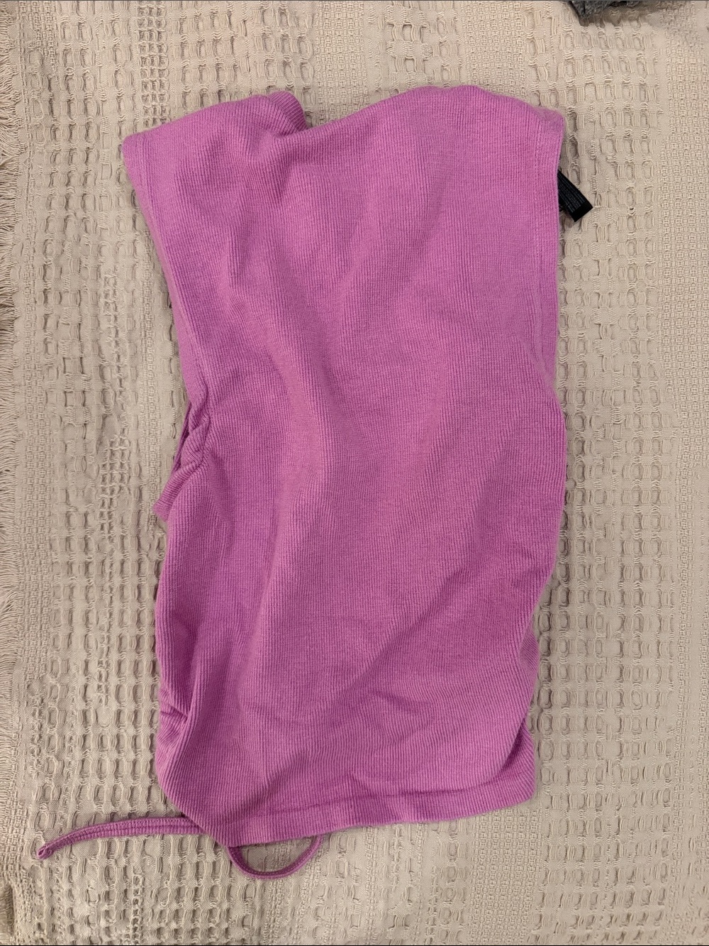 Urban Outfitters Ribbed Strapless Tube Top in Lavender Pink